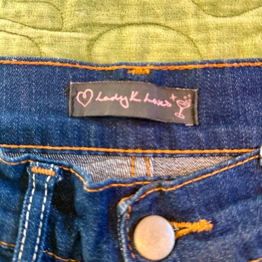 Women's Lady K Loves Vintage Reproduction Stretchy High Rise Blue Jeans Medium - Picture 4 of 6